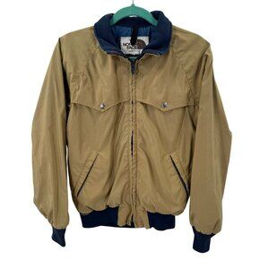 Vintage The North Face Tan Jacket Womens Medium W-M Nylon Blend Made In USA